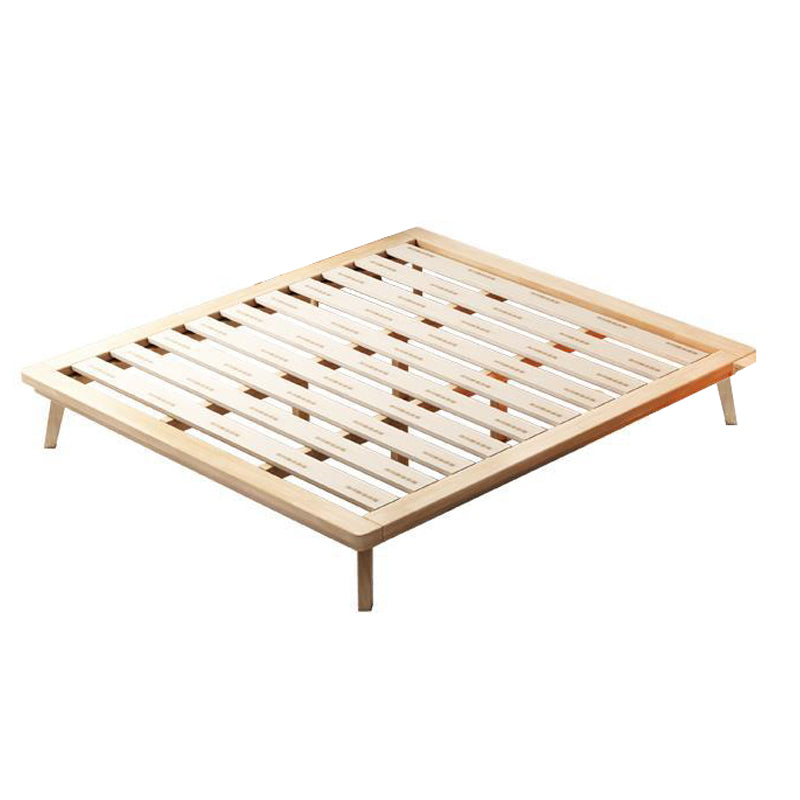 84.65 inch Wide Contemporary Bed Solid Wood Platform Bed Frame
