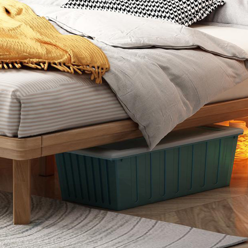 84.65 inch Wide Contemporary Bed Solid Wood Platform Bed Frame