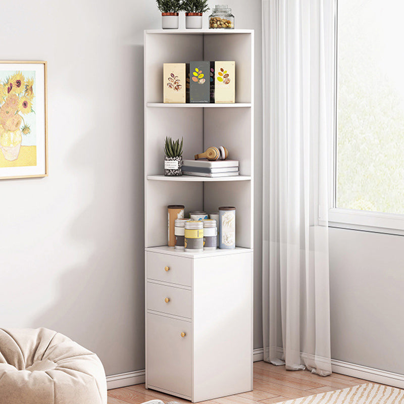 Modern Accent Cabinet with Door and Drawers and Shelves Cabinet