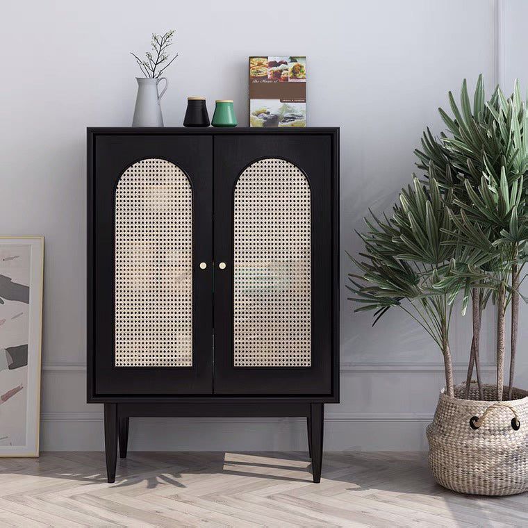 Mid-Century Modern Rectangle Accent Cabinet with Straight Legs