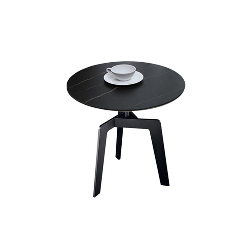 Glam Slate Coffee Cocktail Table Metal Black 4 Legs Cocktail Tabl