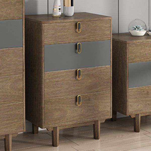 Modern Wooden Chest with Straight Legs and Drawers Accent Chest