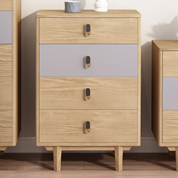 Modern Wooden Chest with Straight Legs and Drawers Accent Chest