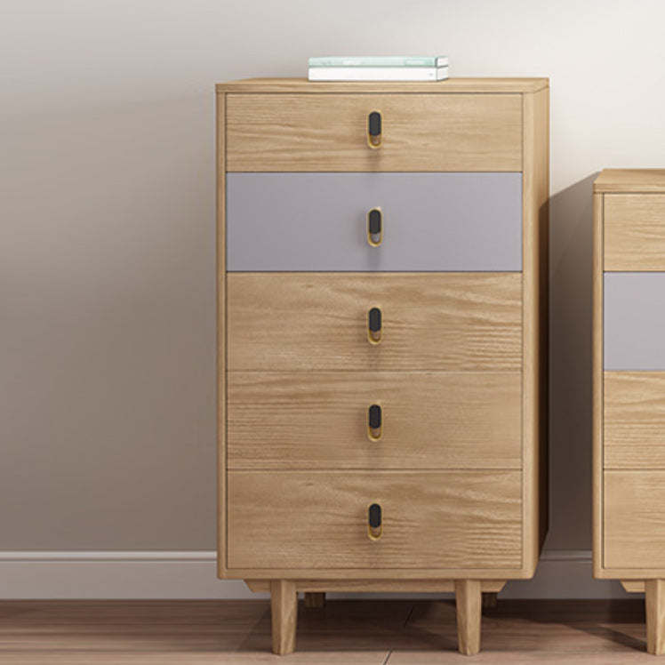 Modern Wooden Chest with Straight Legs and Drawers Accent Chest