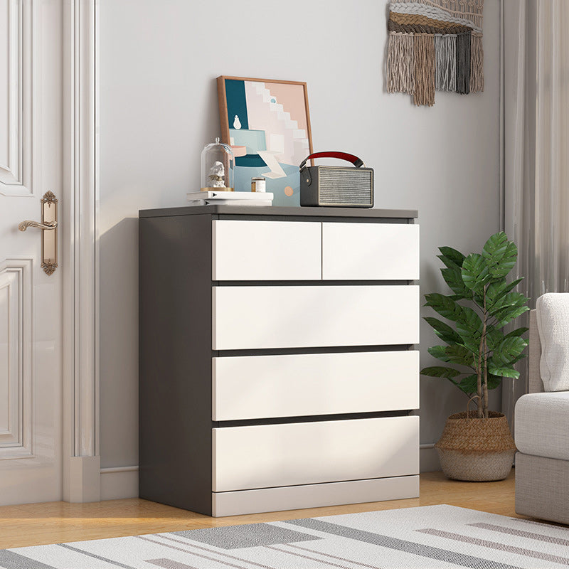 Modern Wood Accent Chest with Drawers Rectangle Chest 23.62" Long