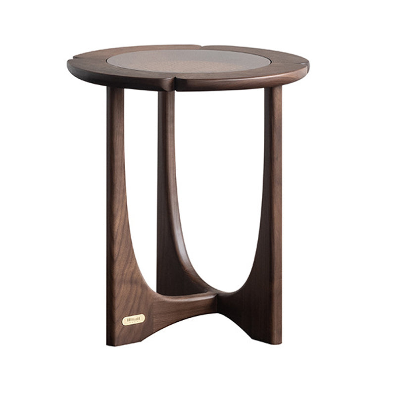 Glass-Topped Coffee Cocktail Table with Cross Legs Contemporary Coffee Table