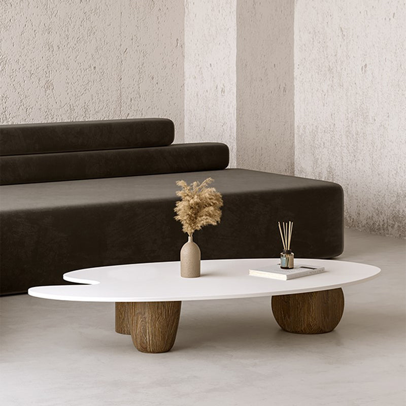 Scandinavian Style Coffee Table 3 Legs Wooden Coffee Table in White