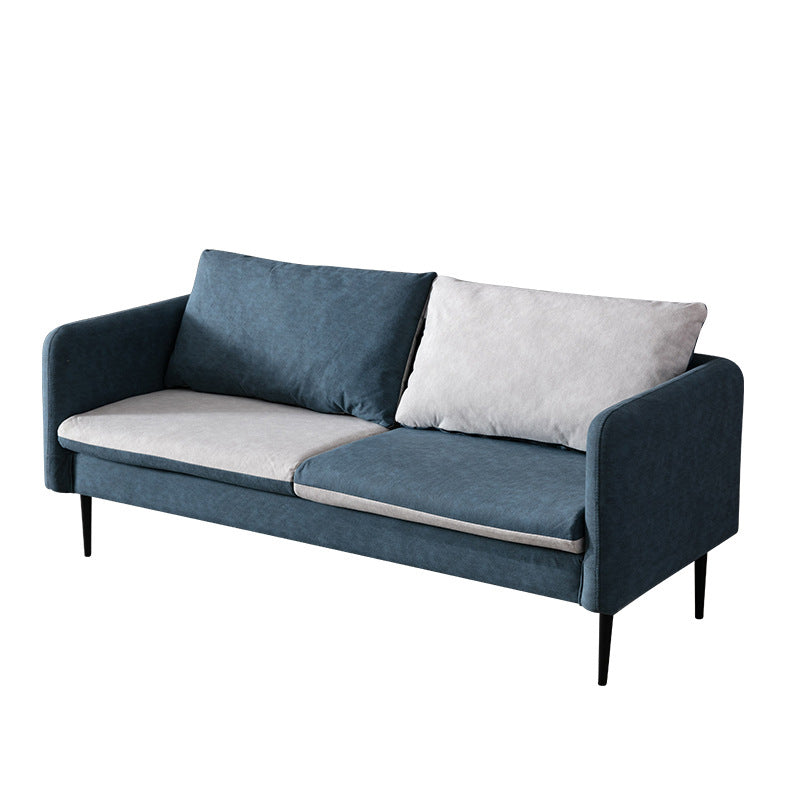 23.6" H Contemporary Faux Leather Square Arm Sofa for Living Room