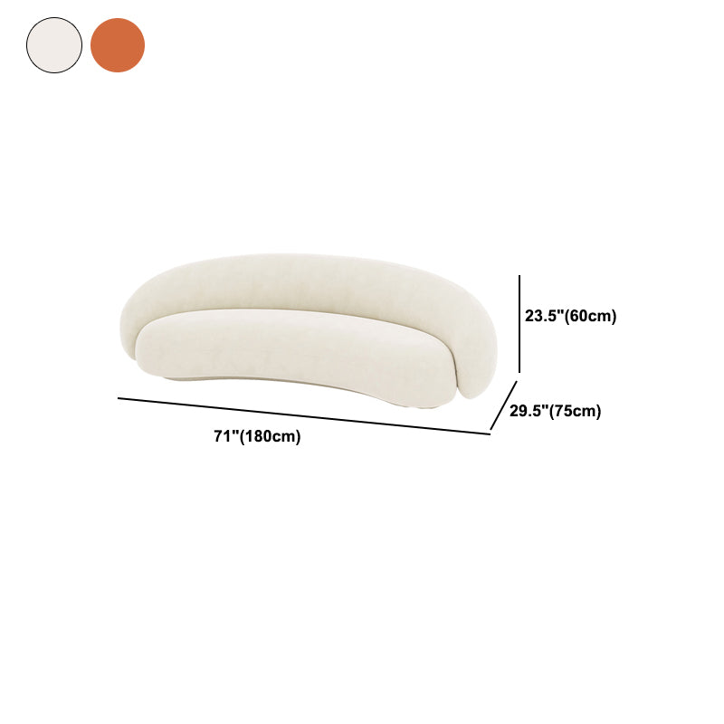 Contemporary 23.62 " H Velvet Slope Arm Sofa for Living Room