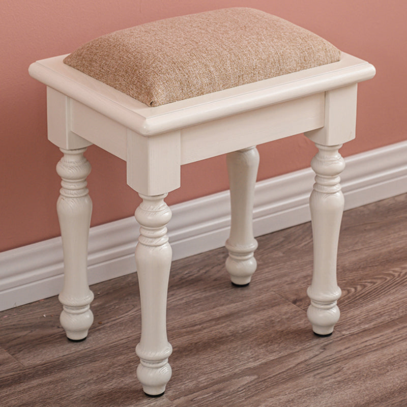 Bright White Ash Vanity Set with Mirror 17.71" Wide Vanity with 2 Drawer