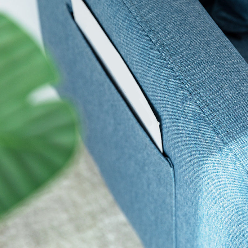 25.6" H Contemporary 3-seater Cotton Square Arm Sofa for Living Room