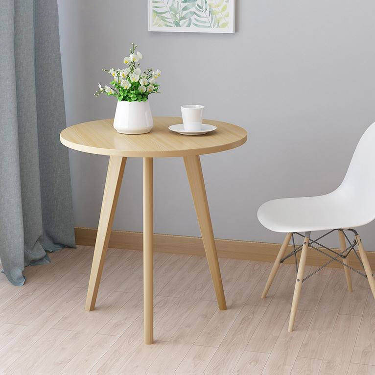 Contemporary Style Side End Table Wooden 3 Legs Round Sofa Side Accent Table