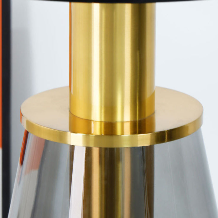 25.2" Tall Contemporary Style Side End Table Glass Pedestal Round Sofa Side Accent Table