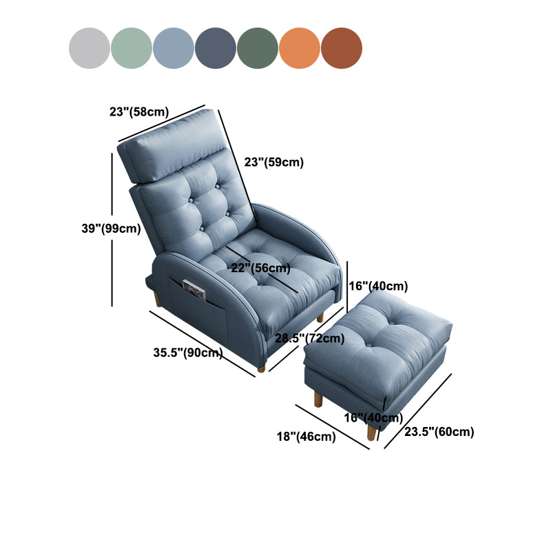 Contemporary Faux Leather Removable Cushions Basic Four Leg Accent Chair