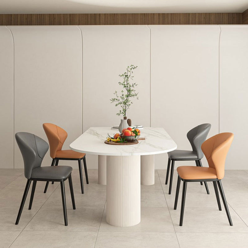 Stone Top Dining Table Contemporary Dining Table with 3 Legs