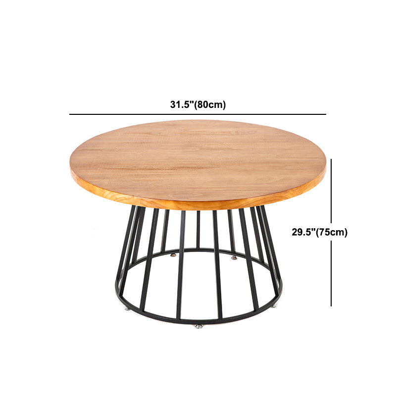 Solid Wood Dining Table Contemporary Round Dining Table with Pedestal Base