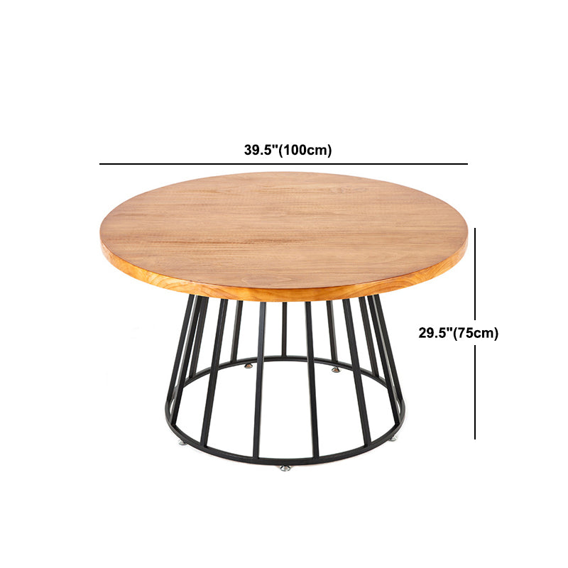 Solid Wood Dining Table Contemporary Round Dining Table with Pedestal Base