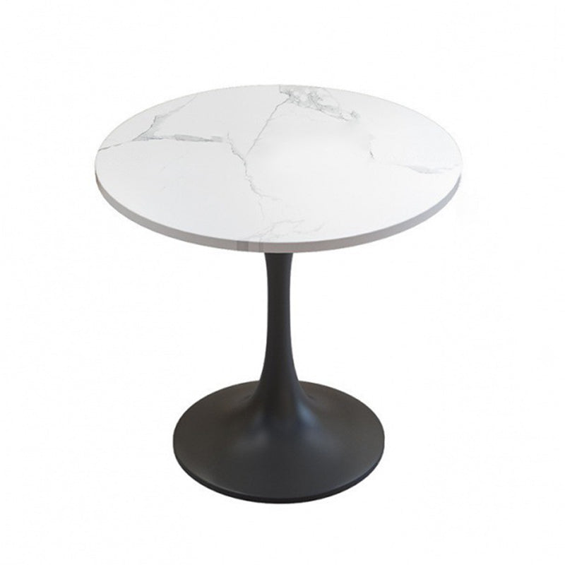 Traditional Luxury Dining Table Stone Dining Table with Metal Base