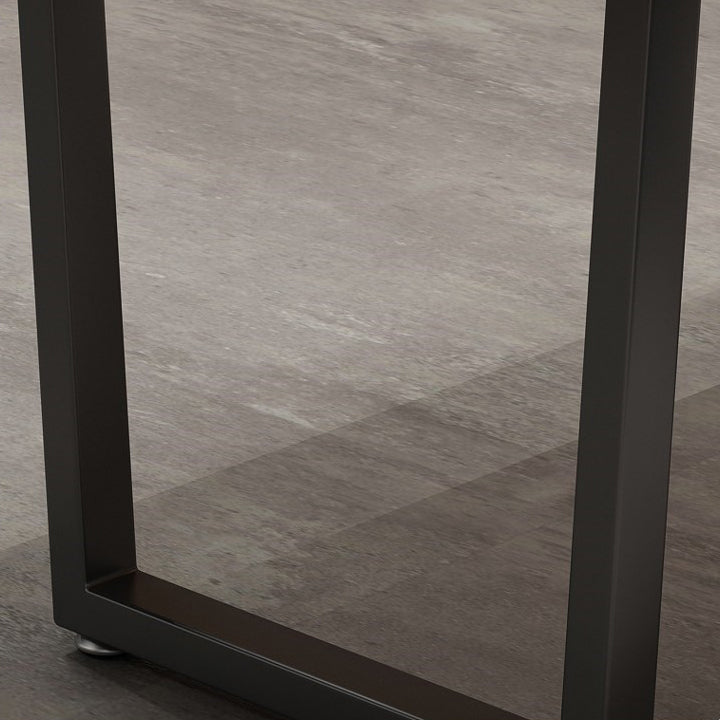 Pine Solid Wood Dining Table Rectangle Dining Table with Double Pedestal