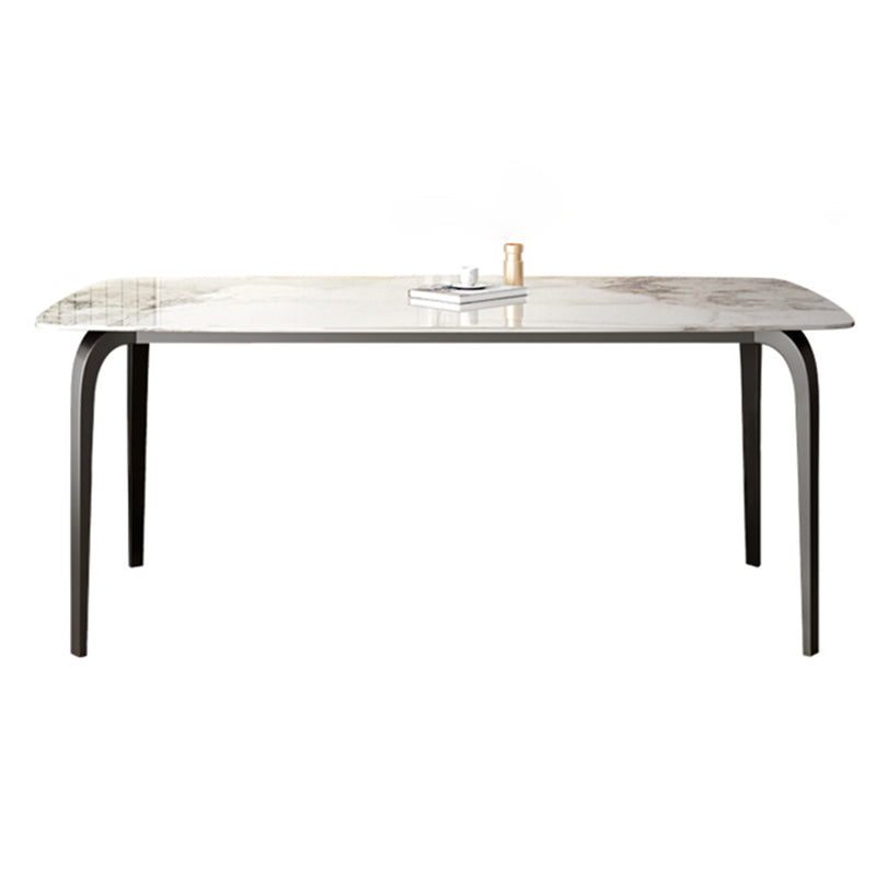 Rectangle Dining Table Industrial Dining Table with Black Frame