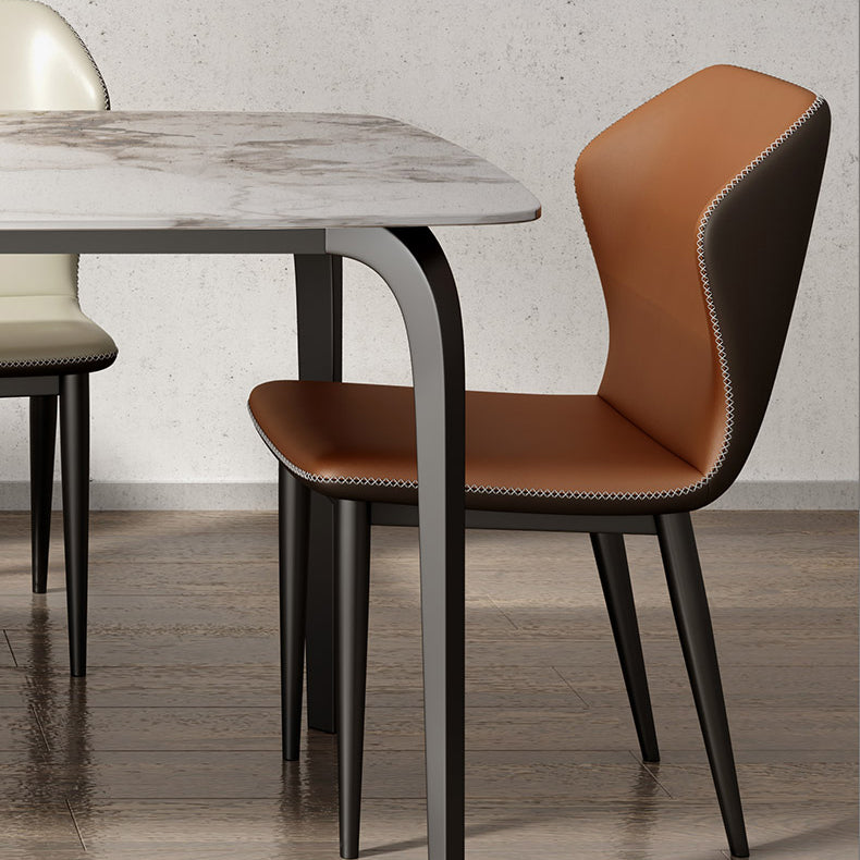 Rectangle Dining Table Industrial Dining Table with Black Frame