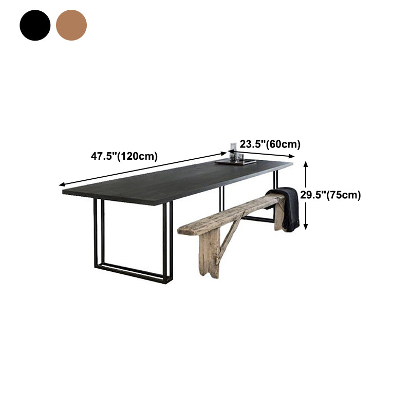 Wood Dining Table Traditional Luxury Rectangle Table with Sled Base