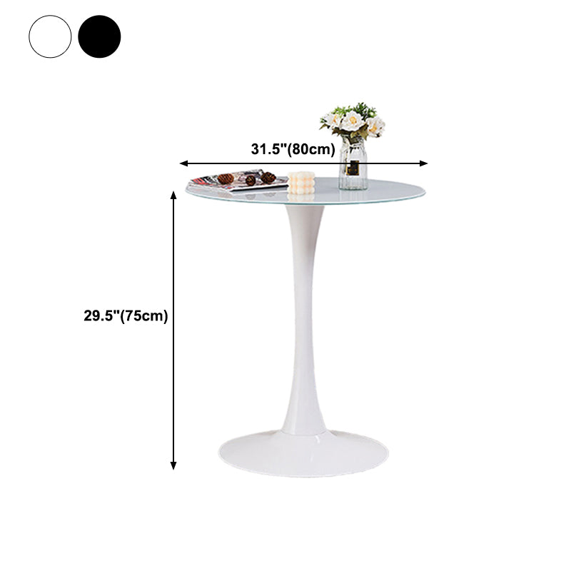 Round Dining Table Contemporary Dining Table with Tulip Base