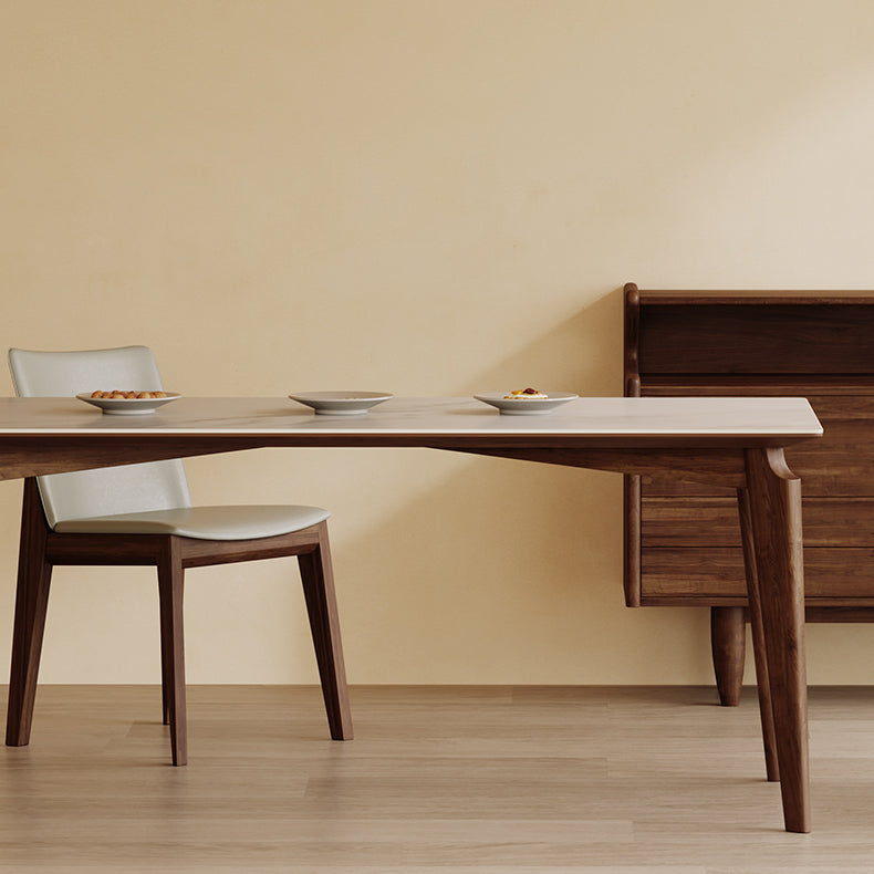 Rectangle Dining Table Mid-Century Modern Dining Table with 4 Legs