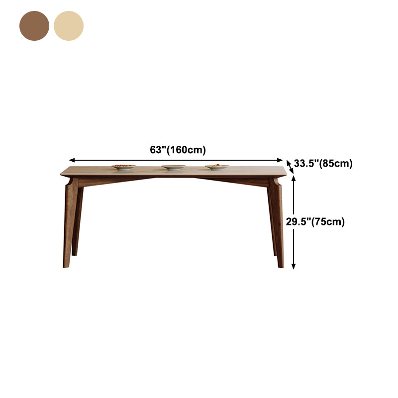 Rectangle Dining Table Mid-Century Modern Dining Table with 4 Legs