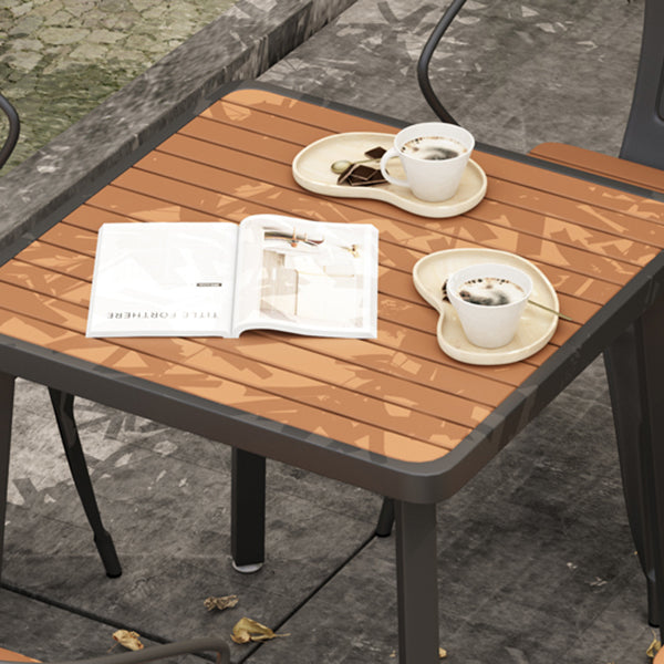 Square Dining Table Industrial Reclaimed Wood Dining Table with 4 Legs