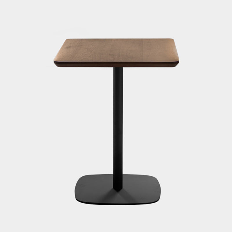 Square Dining Room Table Medium Density Fiberboard Table with Pedestal Base