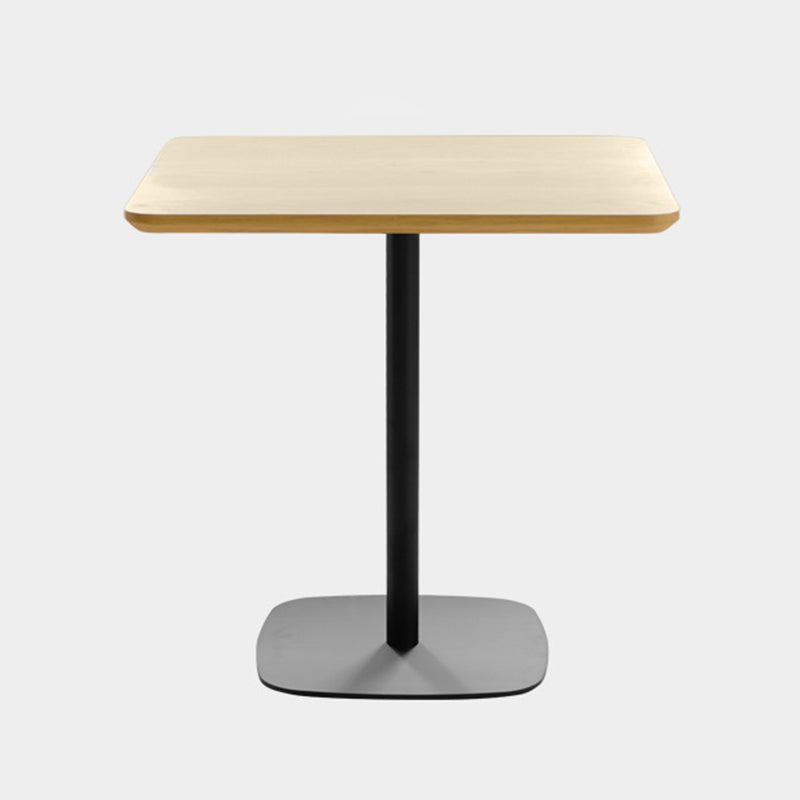 Square Dining Room Table Medium Density Fiberboard Table with Pedestal Base