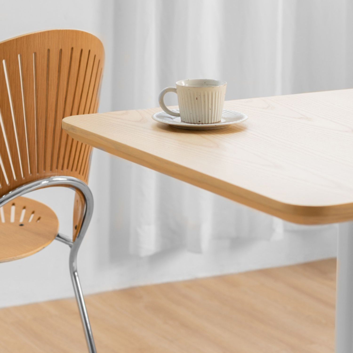 Square Dining Room Table Medium Density Fiberboard Table with Pedestal Base