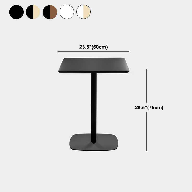 Square Dining Room Table Medium Density Fiberboard Table with Pedestal Base