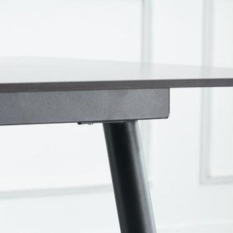 Rectangle Dining Table Industrial Stone Top Dining Table with 4 Legs