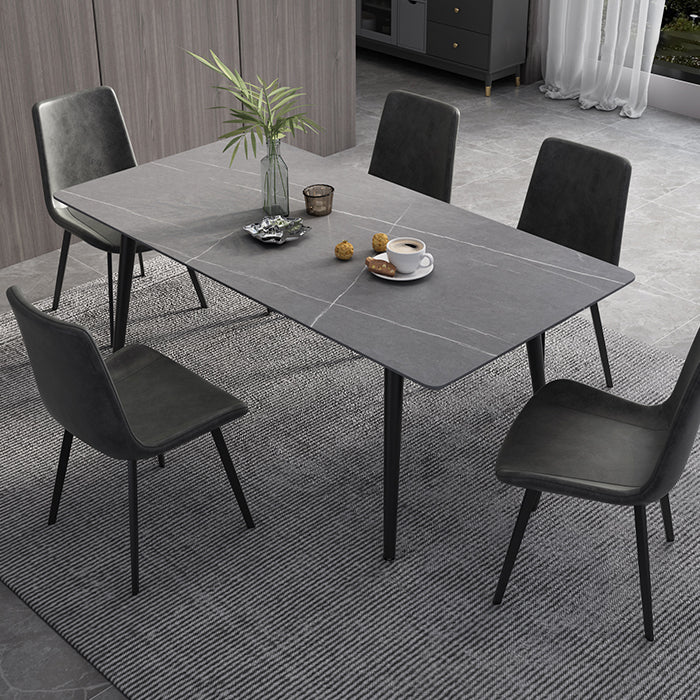 Stone Dining Table Industrial Rectangle Dining Table for Dining Room