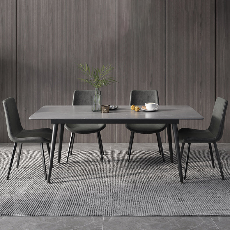 Stone Dining Table Industrial Rectangle Dining Table for Dining Room
