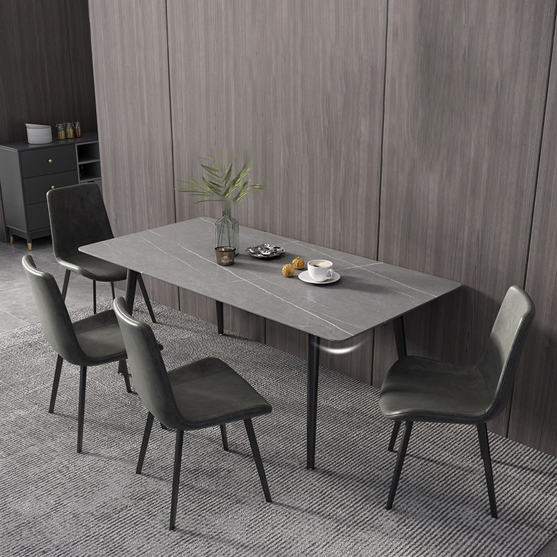 Stone Dining Table Industrial Rectangle Dining Table for Dining Room