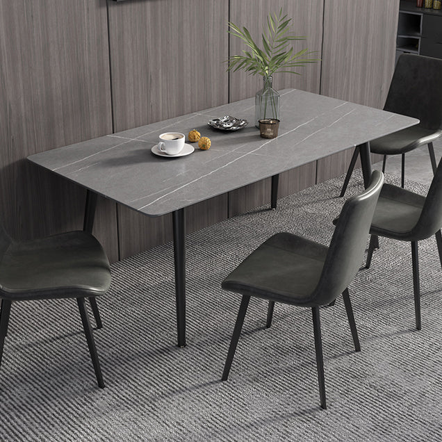 Stone Dining Table Industrial Rectangle Dining Table for Dining Room