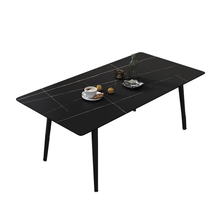 Stone Dining Table Industrial Rectangle Dining Table for Dining Room