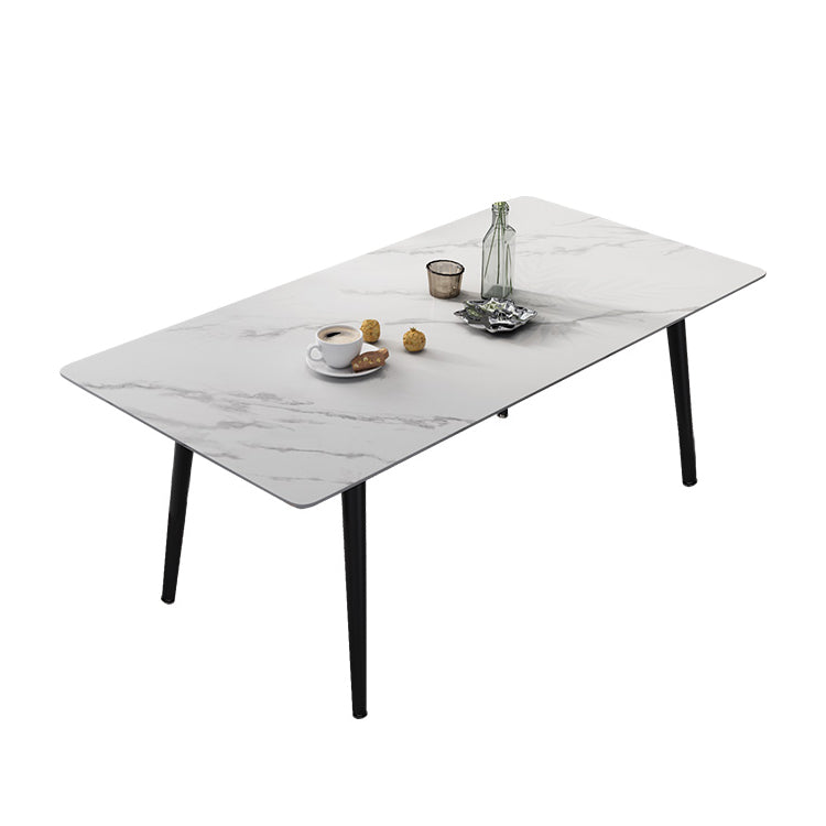 Stone Dining Table Industrial Rectangle Dining Table for Dining Room