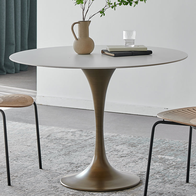 Round Dining Table Traditional Luxury Dining Table with Tulip Base