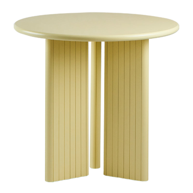 Rectangle Dining Table Engineer Wood Table in Yellow and White