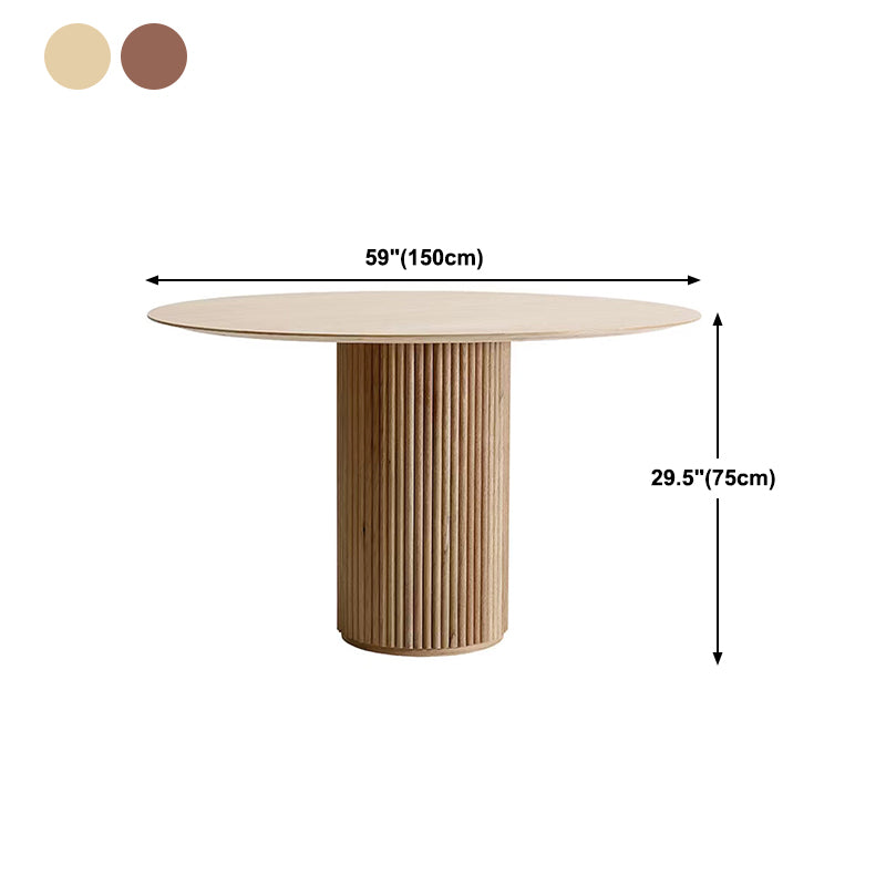 Pine Round Dining Table Contemporary Dining Table with Pedestal Base
