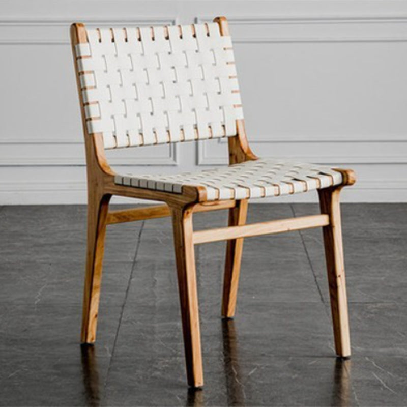 Modern Style Dining Chairs Solid Wood Open Back Dining Chair for Home