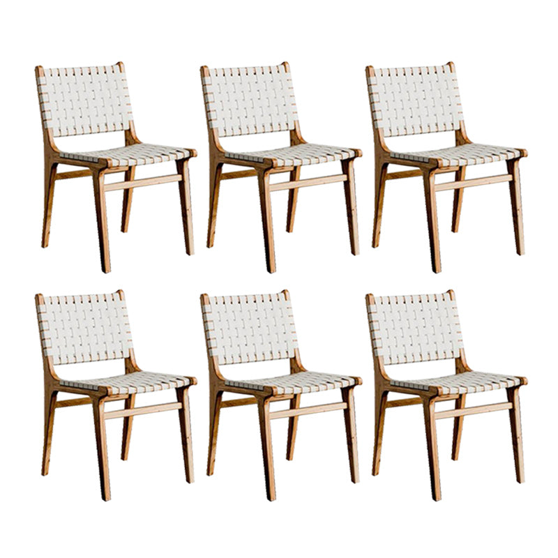 Modern Style Dining Chairs Solid Wood Open Back Dining Chair for Home