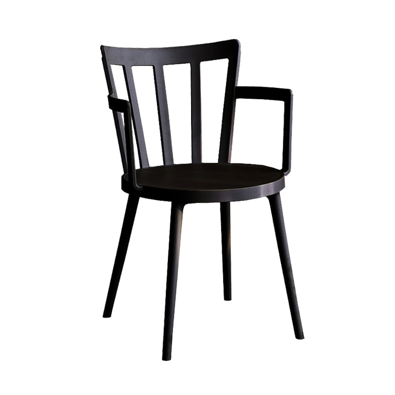 Modern Dining Chairs Arm Dining Chair with Plastic Legs for Kitchen
