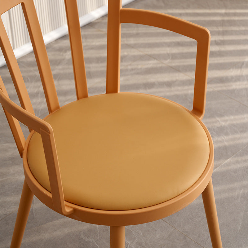 Modern Dining Chairs Arm Dining Chair with Plastic Legs for Kitchen