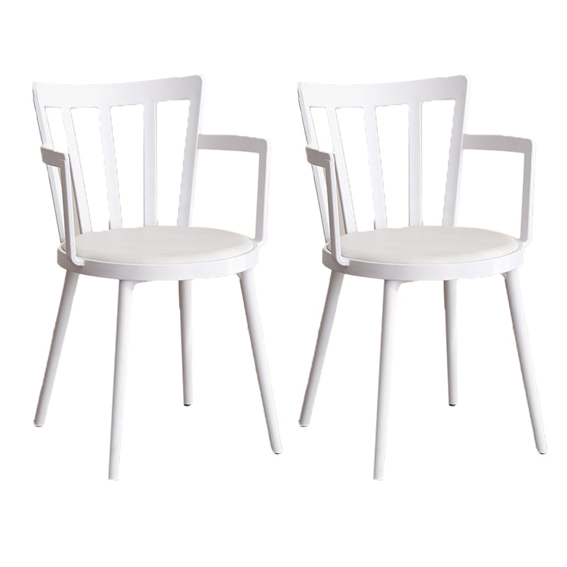 Modern Dining Chairs Arm Dining Chair with Plastic Legs for Kitchen