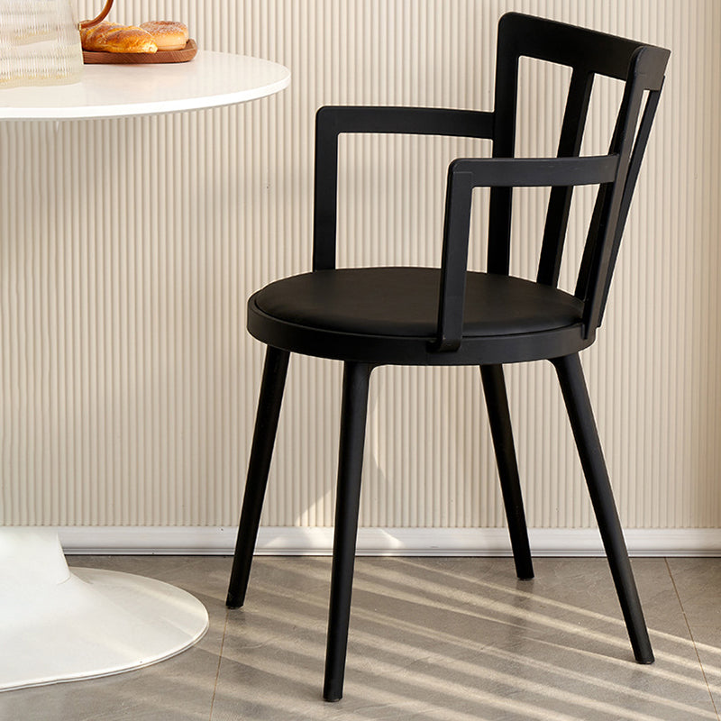 Modern Dining Chairs Arm Dining Chair with Plastic Legs for Kitchen